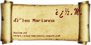 Éles Marianna névjegykártya